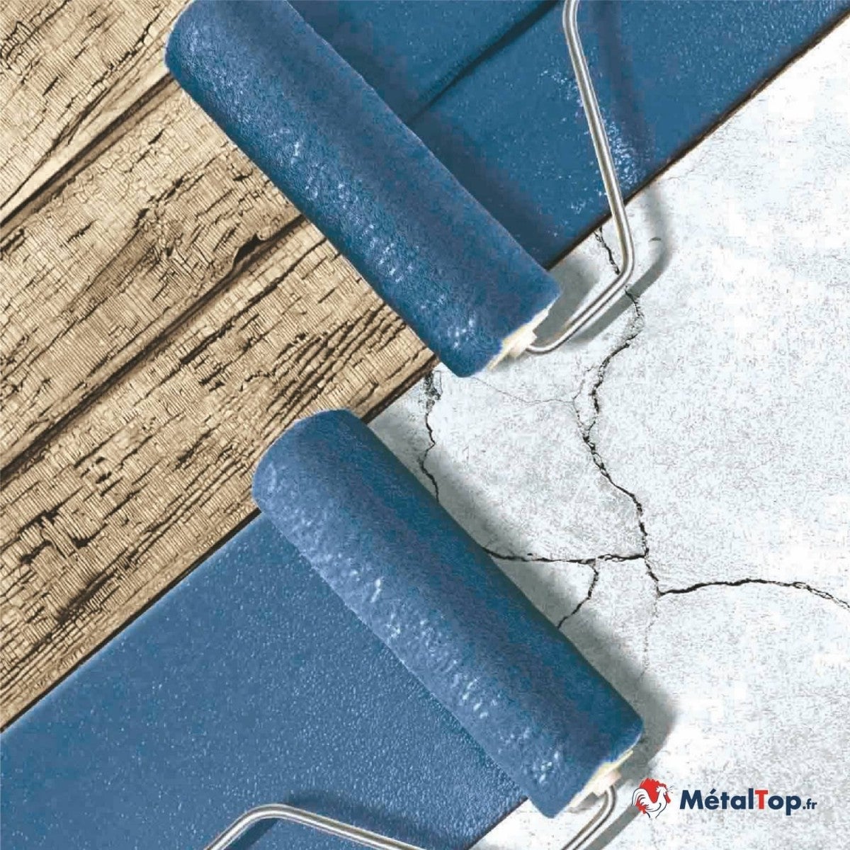 Peinture Terrasse - Metaltop - Vert opale - RAL 6026 - Pot 5L - 3