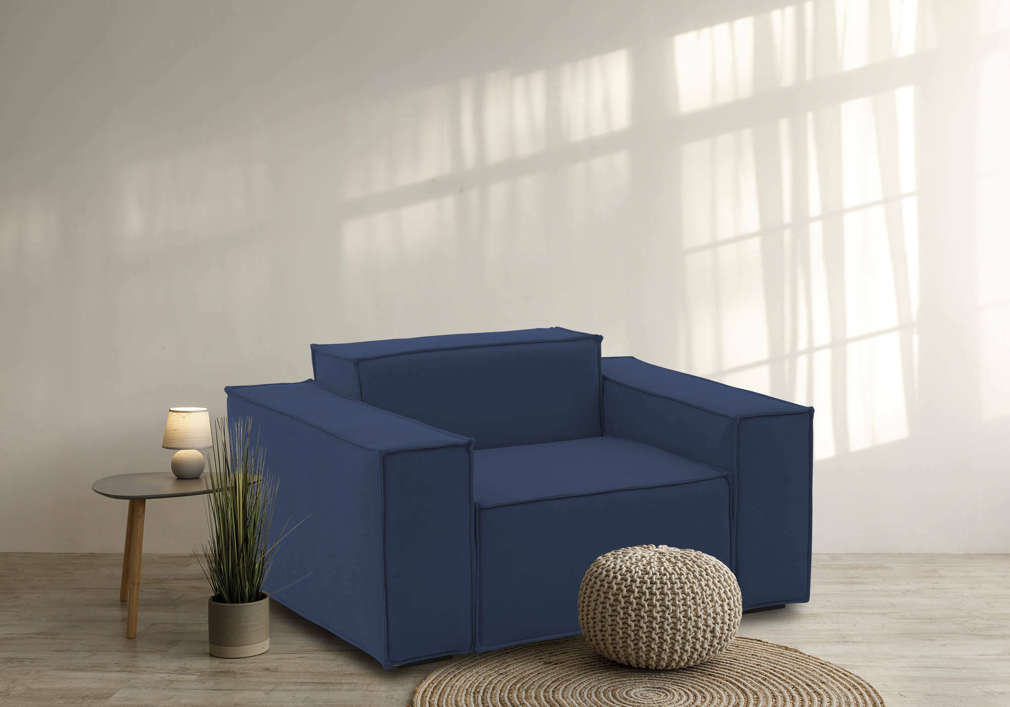 Chaise papillon – Cuir véritable – Fait à la main – Cadre en