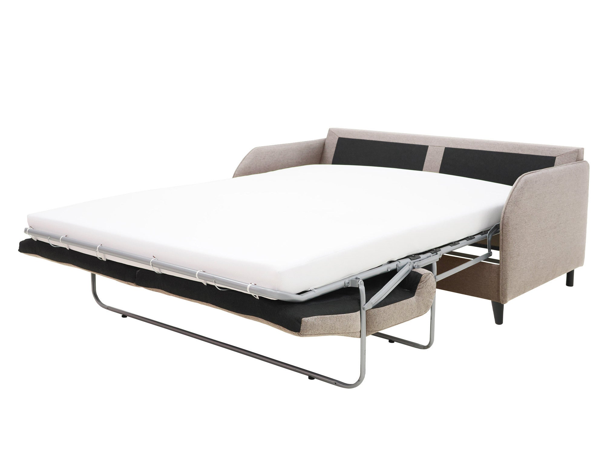 Canapé convertible express 3 places en tissu matelas 11 cm Beige - COSMOS - Best Mobilier - 2