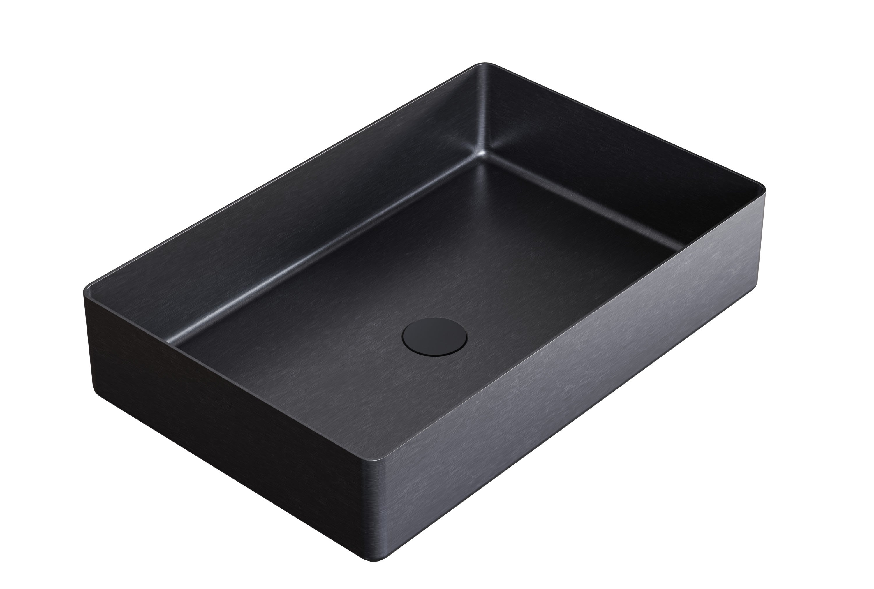 Bernstein Umywalka nablatowa NT12 stal nierdzewna - 52,4 x 34,4 cm - kolor Gunmetal - 3