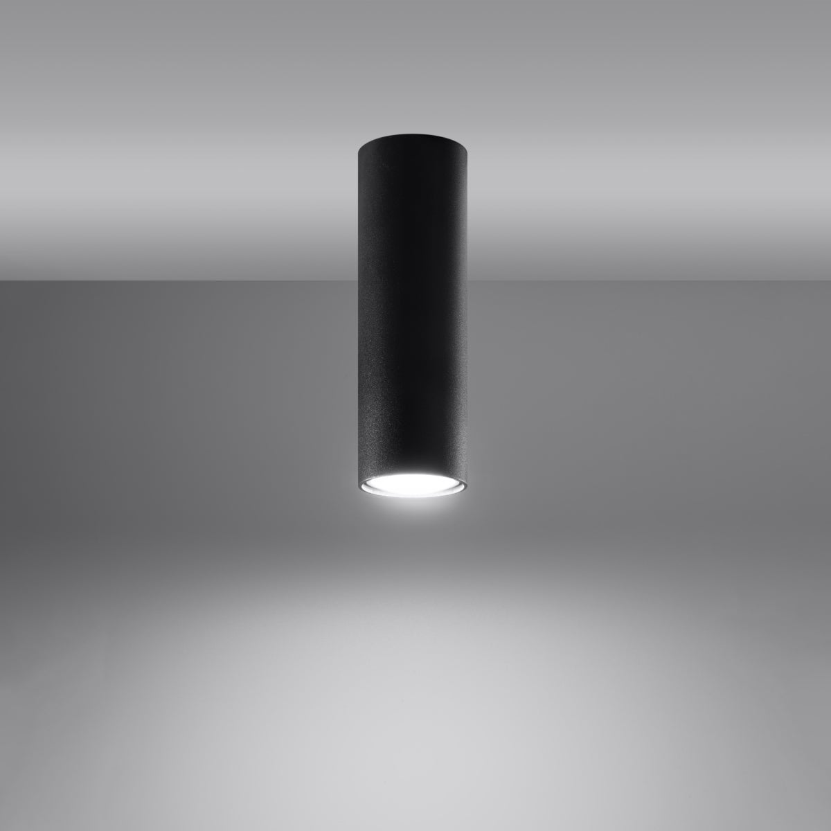 Plafon TORIS 20 czarny LED 3000K - 6x6x20cm Sollux