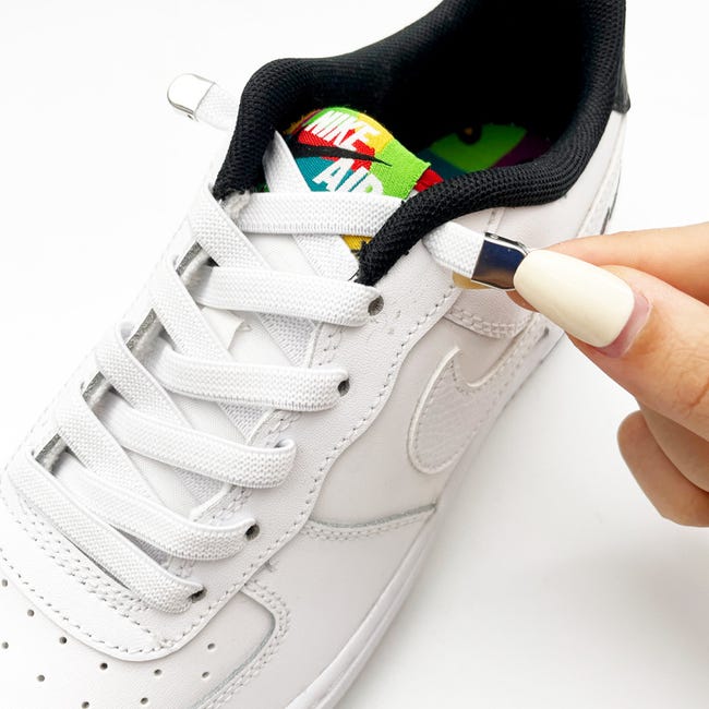 Lacci per scarpe piatte senza lacci Lacci elastici con fibbia