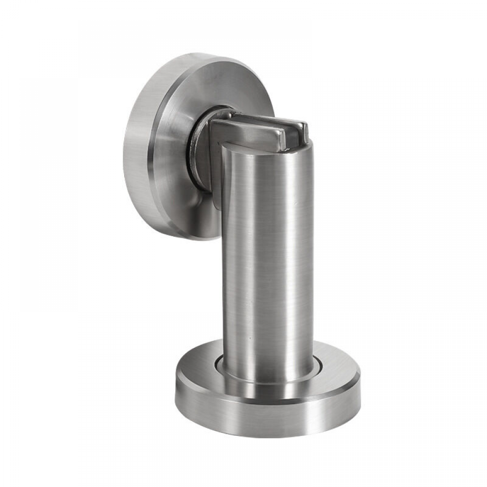 Magnetyczny ogranicznik drzwi o wyglądzie stali nierdzewnej - Magnetyczny ogranicznik drzwi - Średnica 5 cm, wysokość 8,3 cm