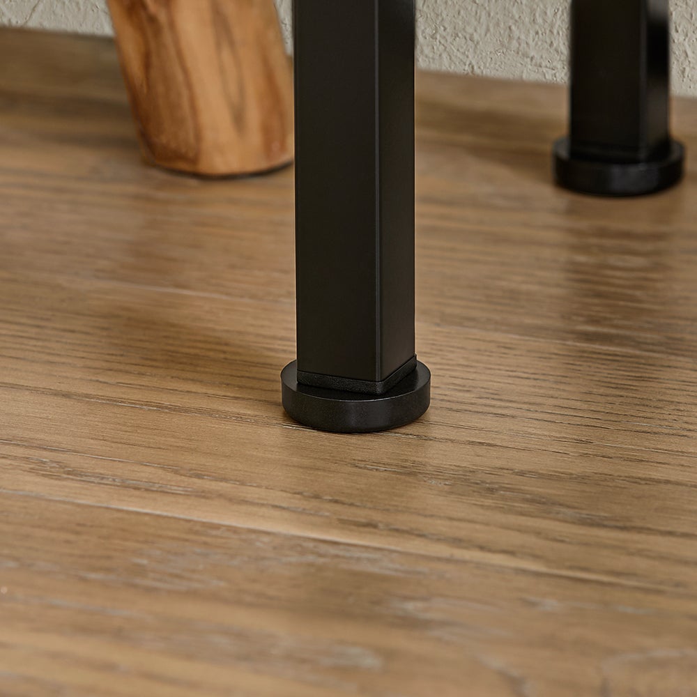 SoBuy FSB19-L-E Table Console,Table d'appoint, Bout de canapé ,Table d’entrée ,Cadre et 4 Pieds en Fer, Nature et Noir - 6