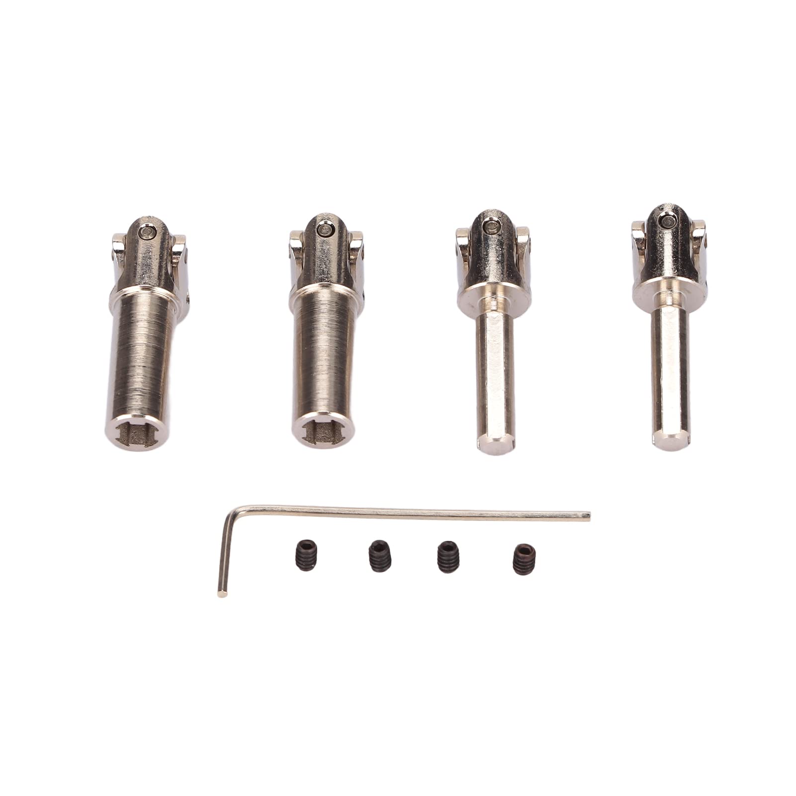 Lot de 2 arbres de transmission RC en acier réglables de 42 à 55 mm/1,7