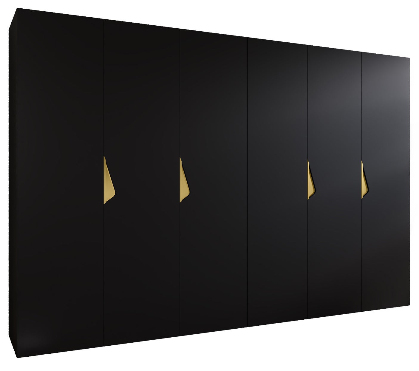 Szafa uchylna otwierana Sandi 1 300 (150x2) x 52 x 202 cm czarny + u. złoty