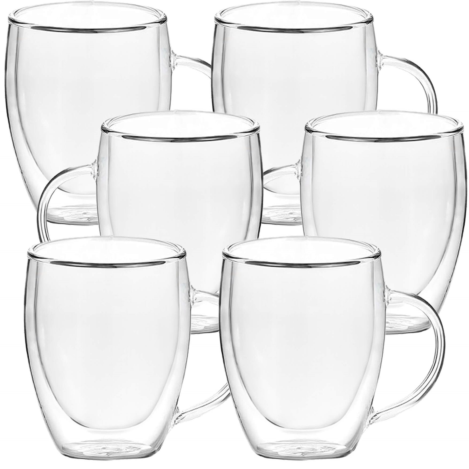 Szklanki z podwójnym dnem 6 szt. termiczne kubki 300 ml na kawę herbatę - 8