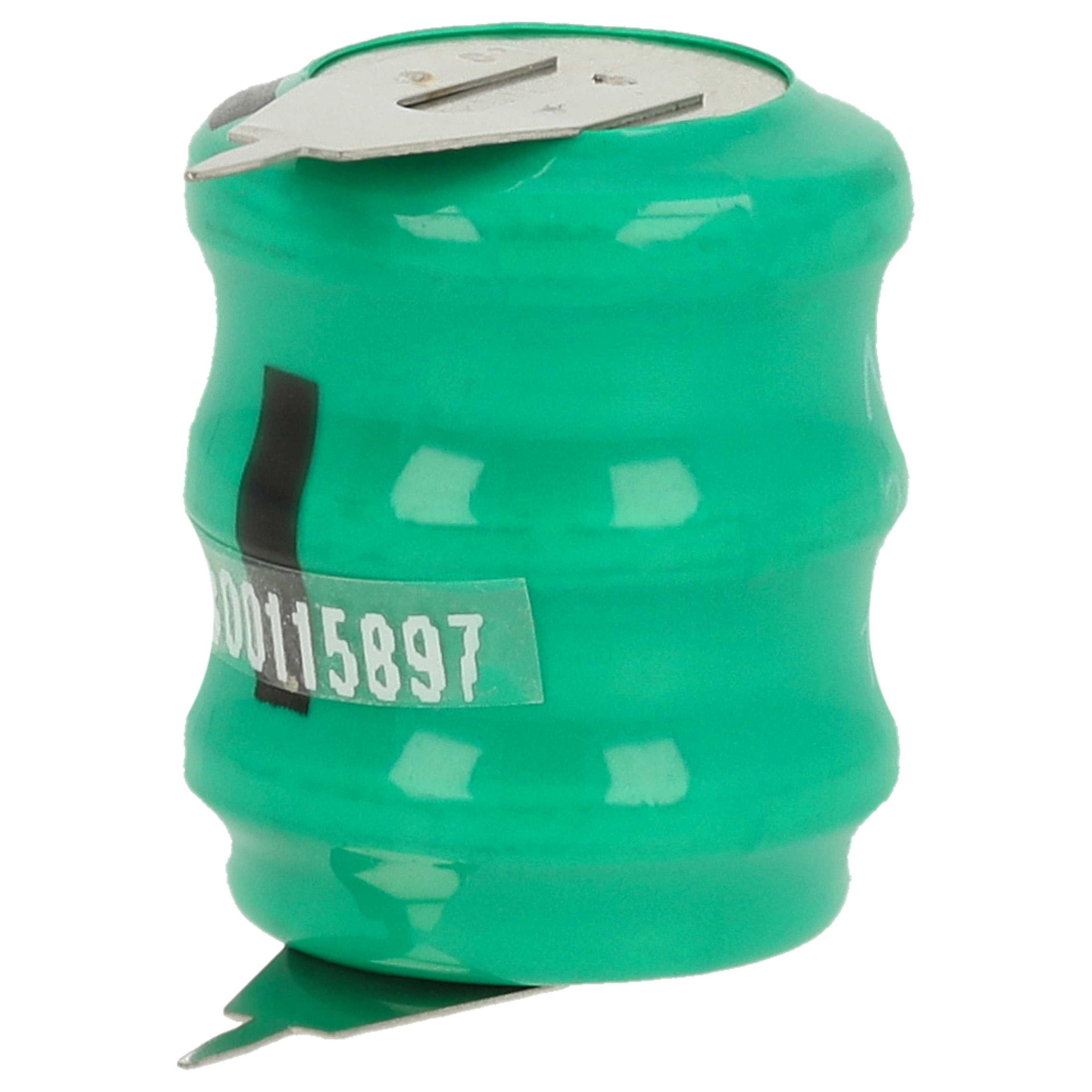 vhbw Accu 14H Ni-MH 80mAh (3,6V) 2 pins compatible avec modélisme, lampes solaires, téléphones, Commodore Amiga 500, 500+,2000, etc. - 2