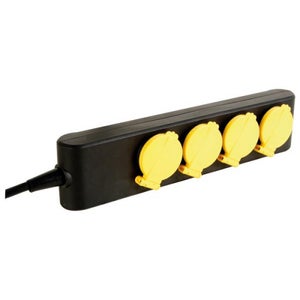 Electraline 49027 Prolunga Elettrica con Avvolgicavo 25 mt 4 prese