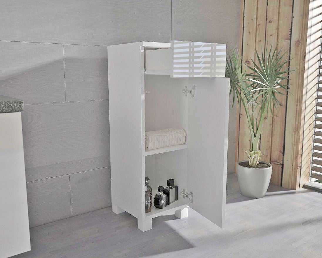 LAVEO 30 CM - Meuble salle de bain en BLANC laqué à accrocher ou poser - 3