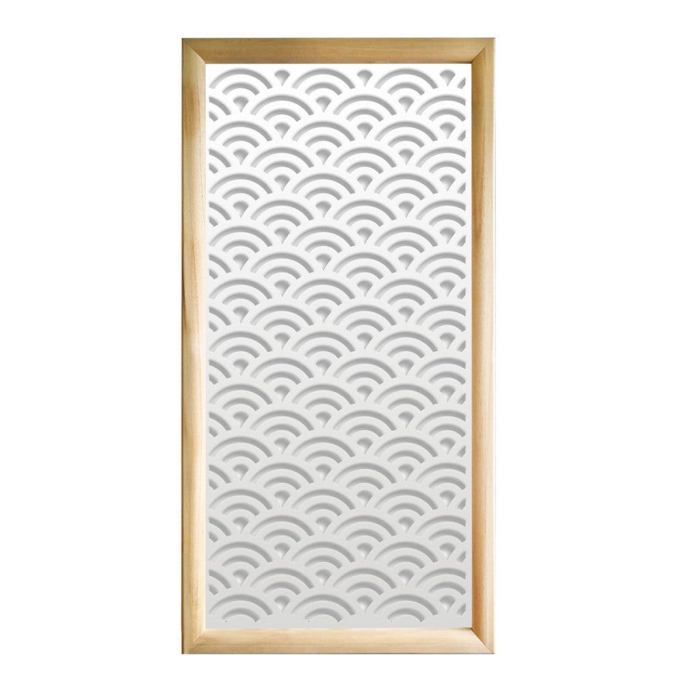 SUNNY - Prostokątne moduły dekoracyjne z drewna i PCV - Rozmiar 47x94 cm - Grubość 47 mm - Kolor wewnętrzny BIAŁY