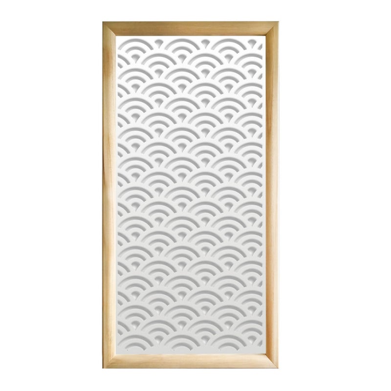 SUNNY - Prostokątne moduły dekoracyjne z drewna i PCV - Rozmiar 47x94 cm - Grubość 47 mm - Kolor wewnętrzny BIAŁY