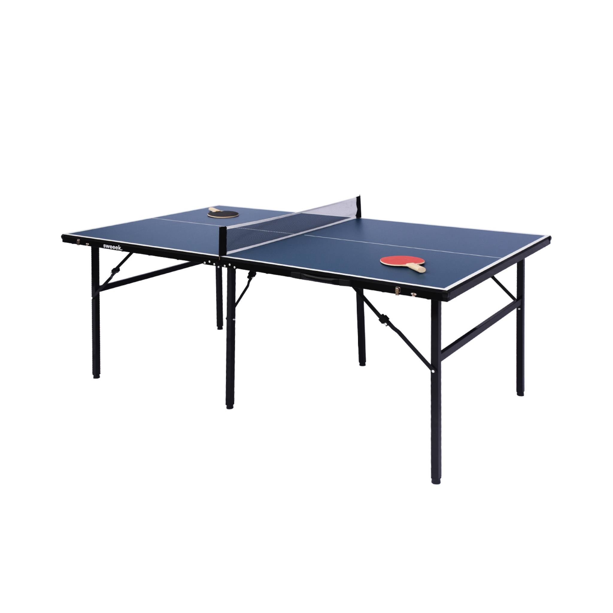 Table de ping pong d'intérieur médium. bleu. avec 2 raquettes et 3 balles TABLE DE PING PONG MEDIUM PLIABLE - 2