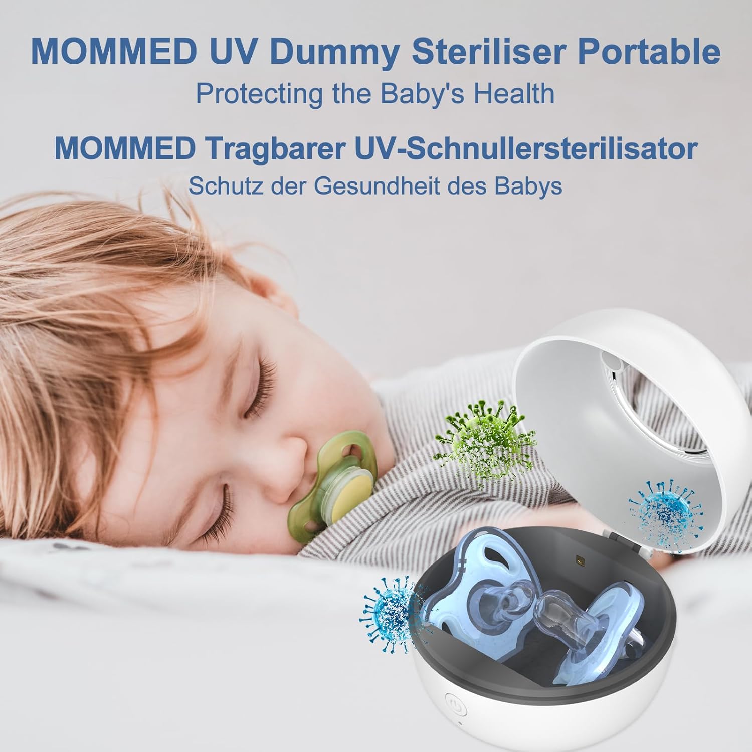 Stérilisateur UV Portable Amélioré, Stérilisateur Portable pour Tétines, Stérilisation à 99,99% en 3 Minutes, Autonomie de 270 Minutes, Désinfecteur d - 4