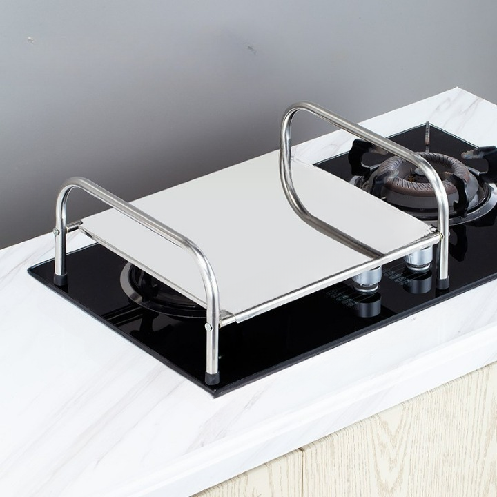 Stojak na płytę indukcyjną ze stali nierdzewnej, metaliczny kolor, 39,5*34*17,5 cm