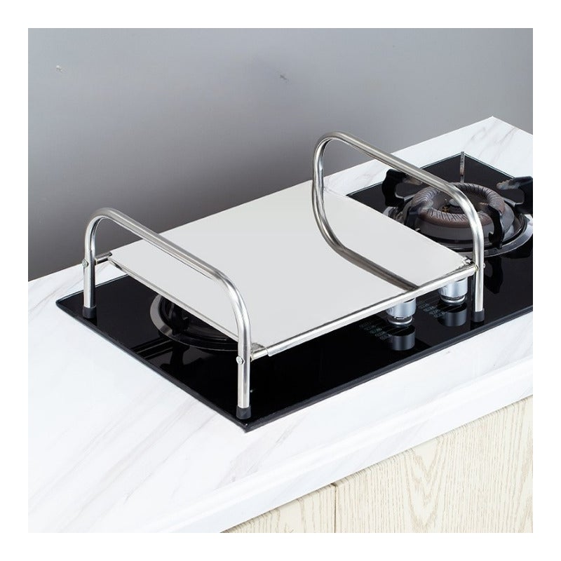 Stojak na płytę indukcyjną ze stali nierdzewnej, metaliczny kolor, 39,5*34*17,5 cm