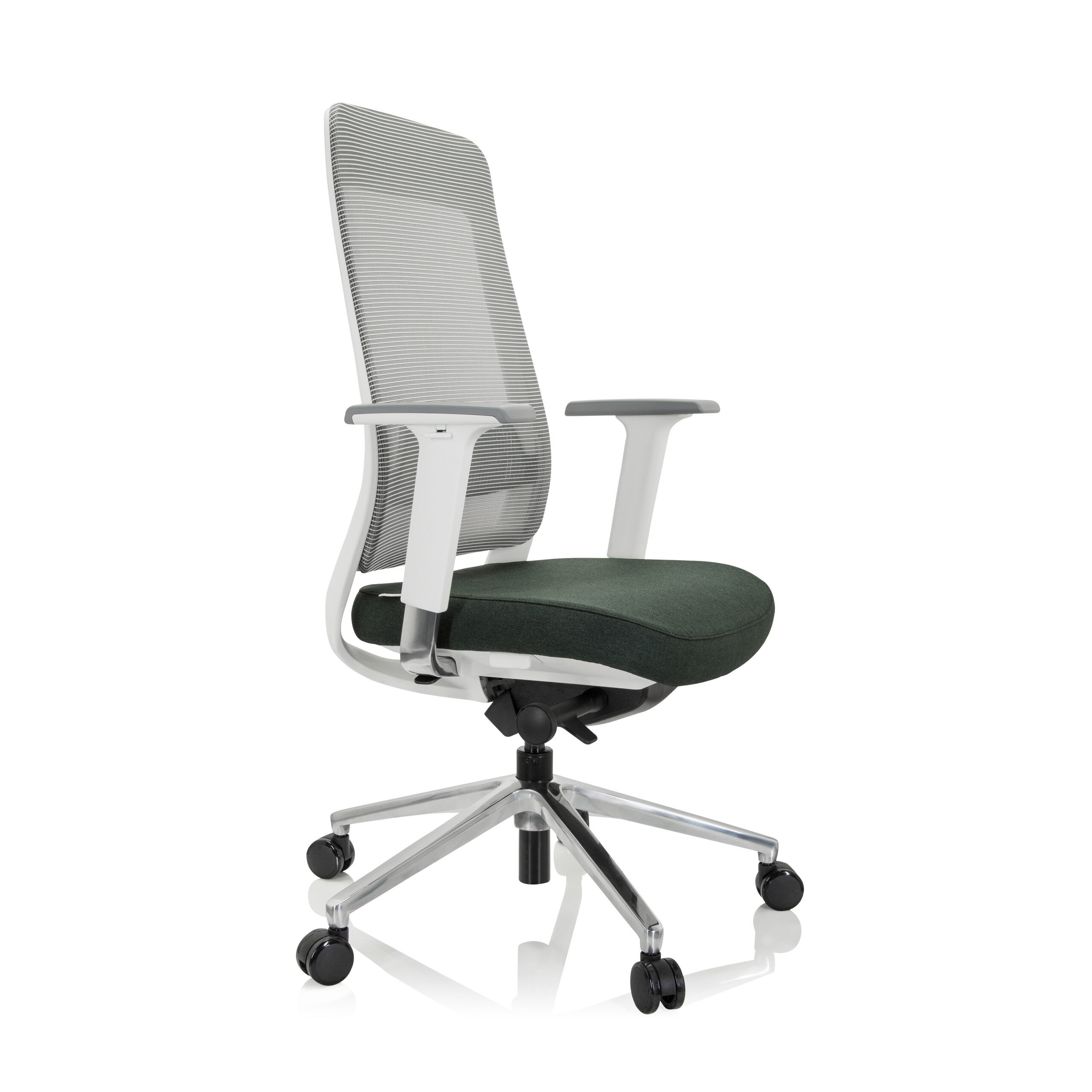 Sedia da ufficio / Sedia girevole CHIARO T2 WHITE Tessuto/Mesh verde scuro / grigio hjh OFFICE - 6