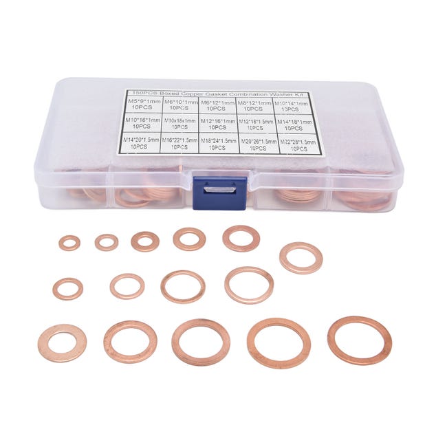 180 Rondelle Di Tenuta In Rame Metriche - Kit Completo M10-M26 - Foto 6