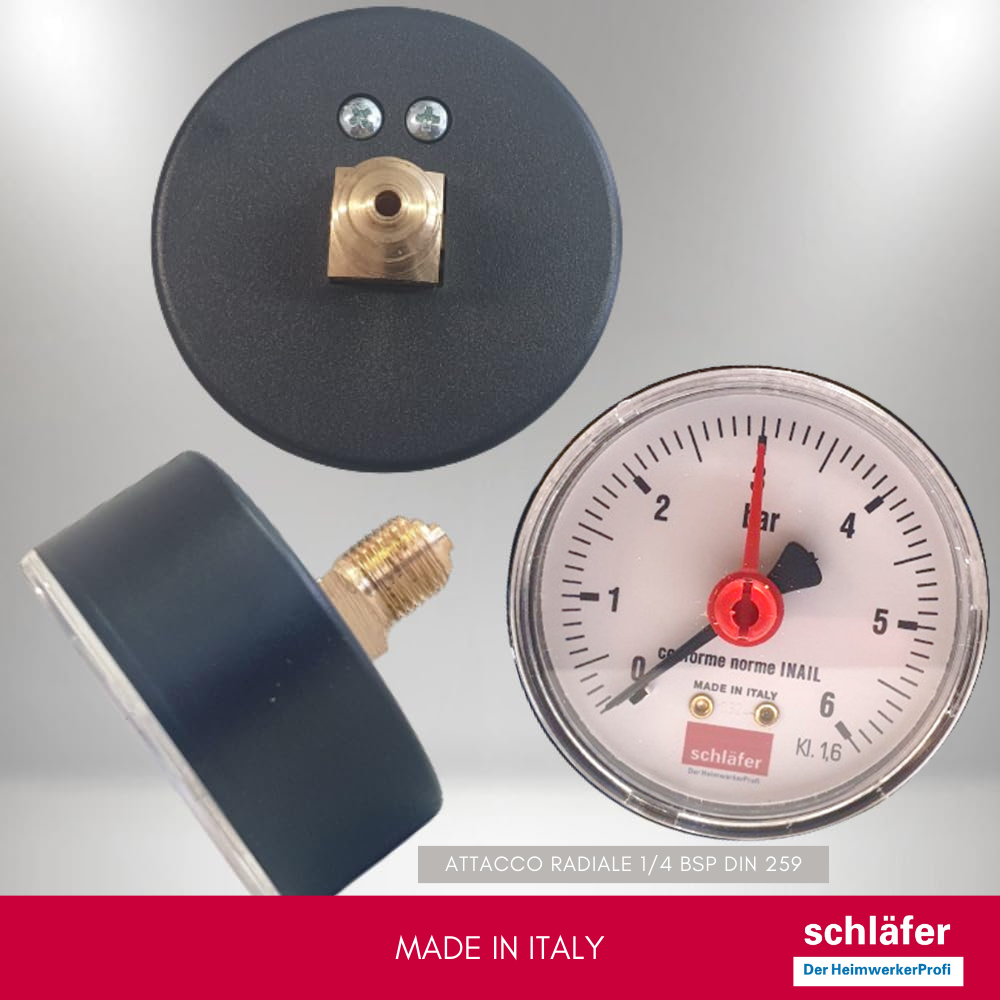 Schläfer 0930165 | Manomètre hydraulique arrière 1/4
