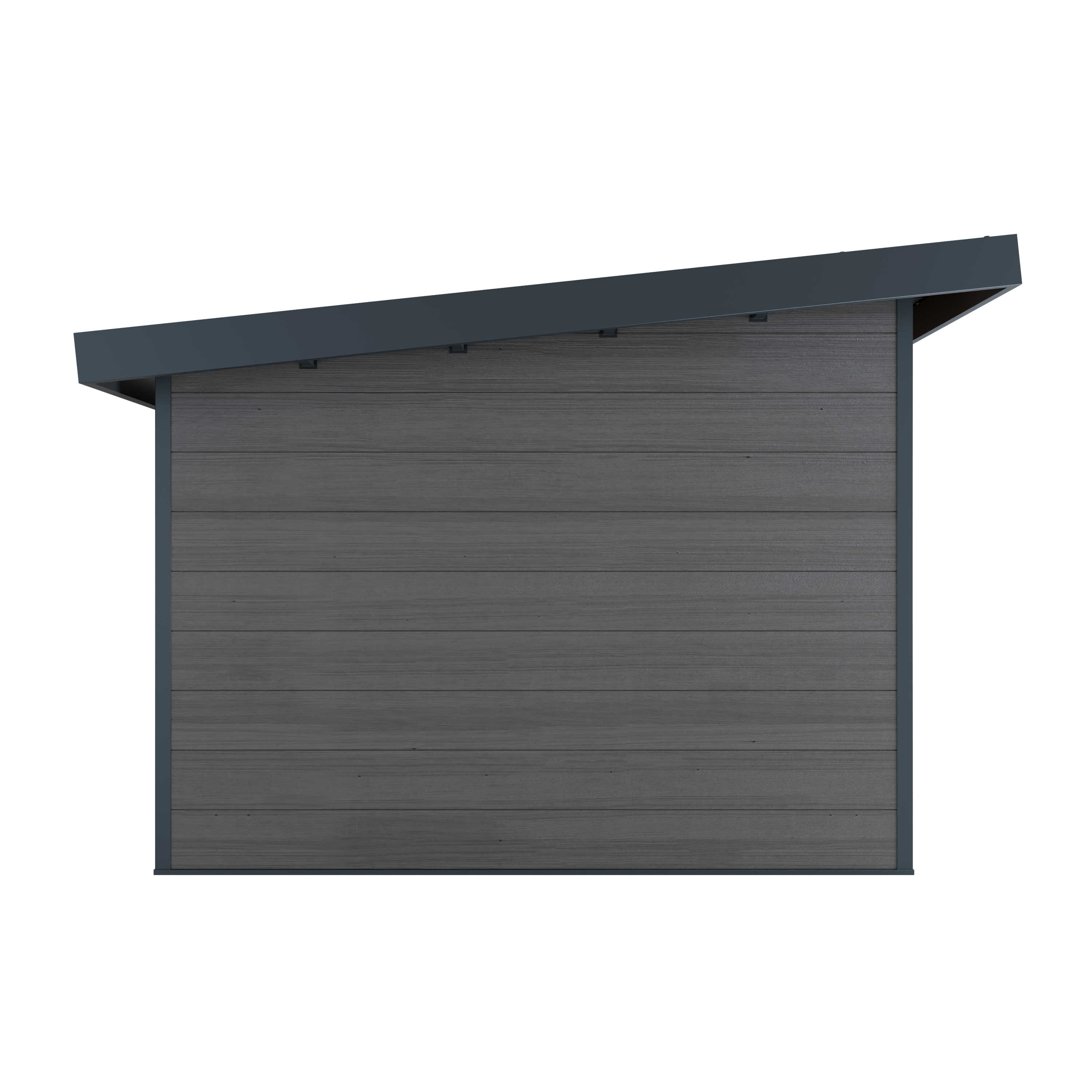 Caseta de jardín de composite ALMA - 11m2 Gris - Grosor de lamas: 28mm - Garantía 20 años - Carpintería de aluminio - Caseta de jardín - 5