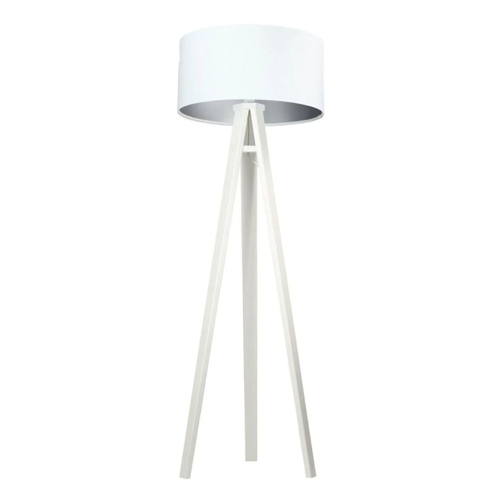 Lampa stojąca HOME 50 biała/srebrna/biała