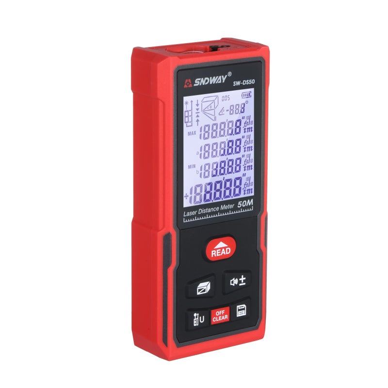 Przenośny elektroniczny dalmierz laserowy SW-DS50 - pomiar poziomy do 50 metrów - 3