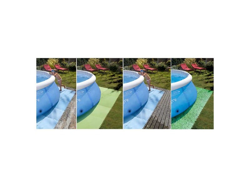 Lot de 9 dalles carrées pour piscine - 81 cm - Gre - Vert - 5