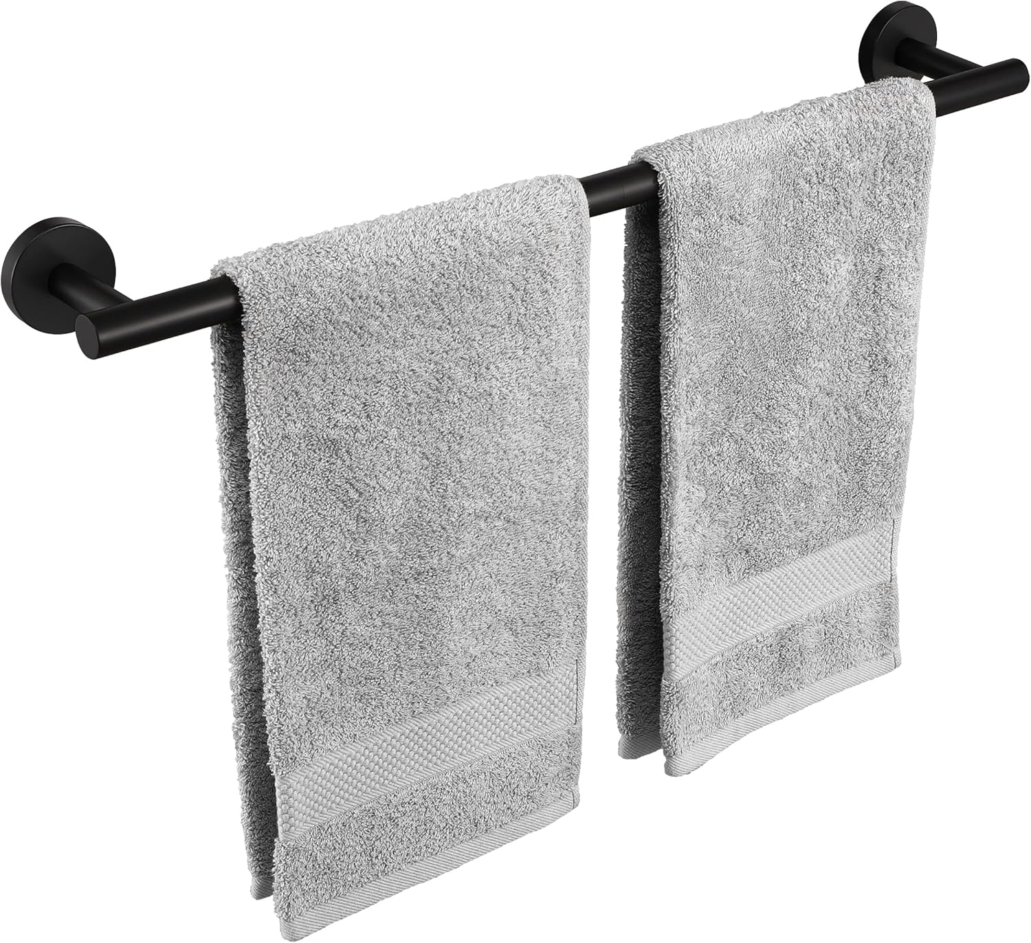 Wieszak na ręczniki, wieszak ścienny do łazienki, drążek na ręczniki ze stali nierdzewnej 60 cm, czarny