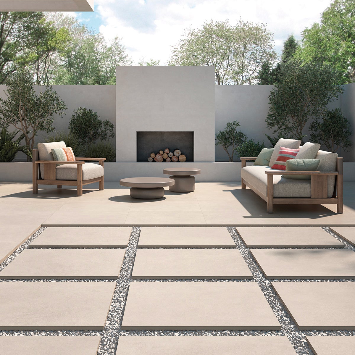 Dalle extérieur sur plots Link 2.0 crème R11 60x60 cm - Réflex Boutique - 3