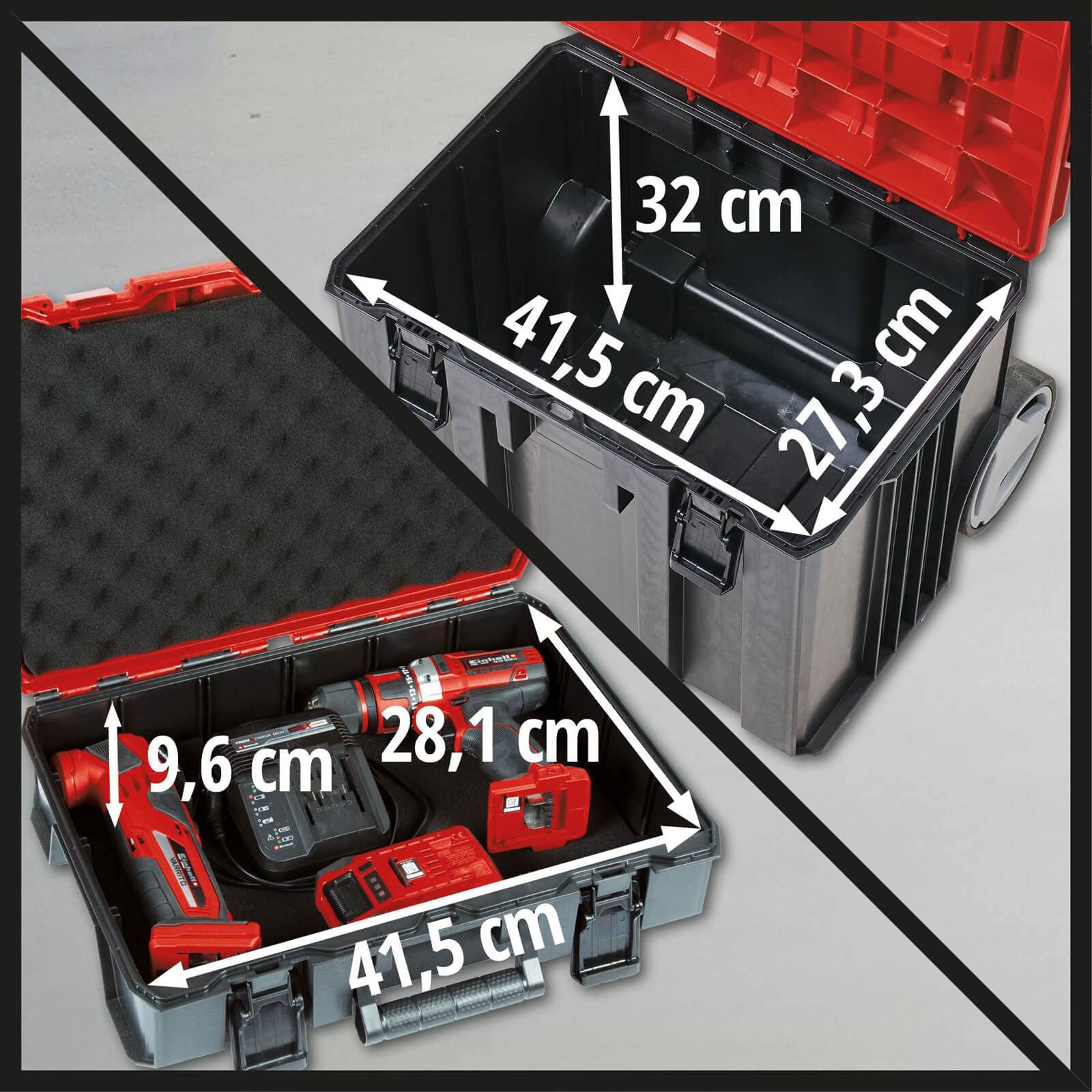 Caixa torre Einhell E-case System 3 peças - 6