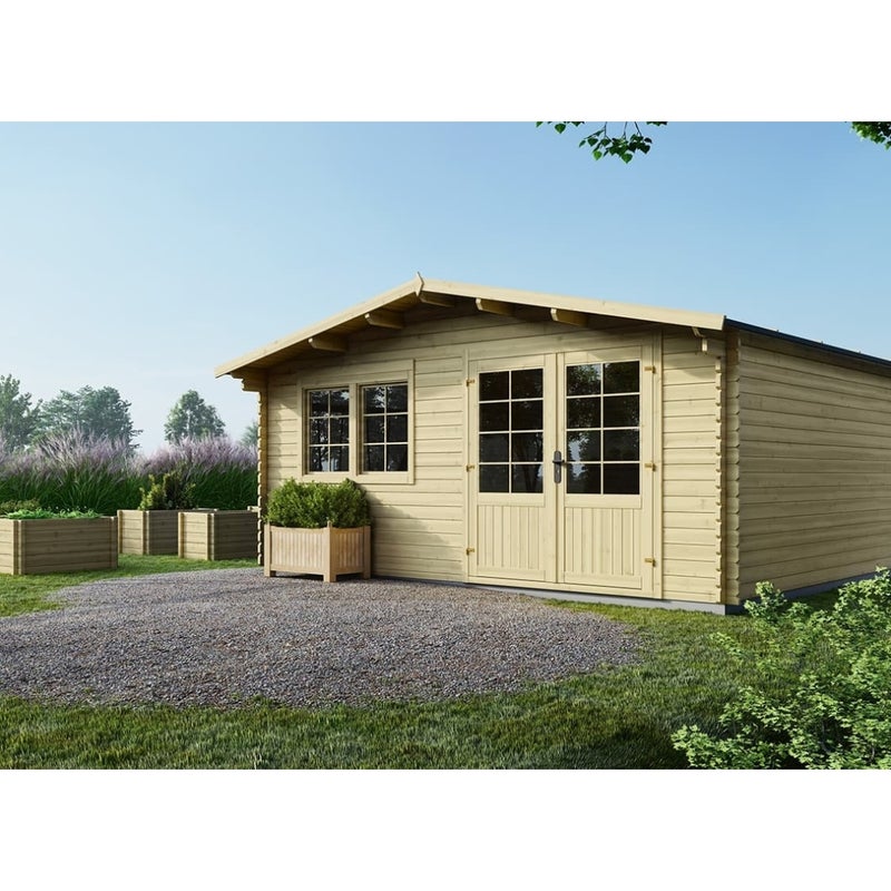 Domek ogrodowy ALTANKA 25 m2 - 5x5 m - 34 mm, drewniany, DOM722, 1 szt.