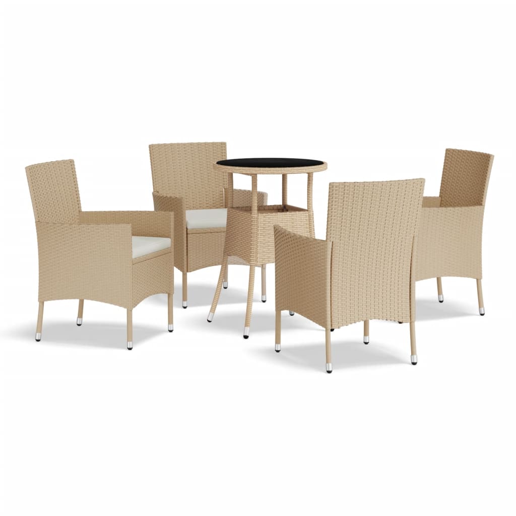 Set 6 Cuscini Rotondi Per Sedie Bistrot 38 Cm – Impermeabili, Con Lacci, Motivo Floreale Blu, Per Esterno E Interno, 38x38x10 Cm - 2