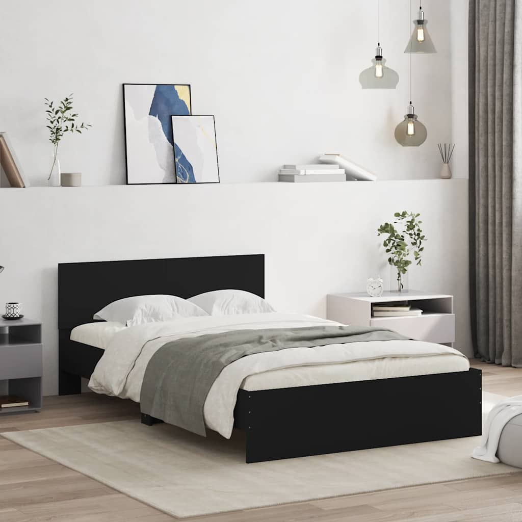 Vidaxl Estructura De Cama Con Cabecero 120X200 Cm Negro , Leroy Merlin