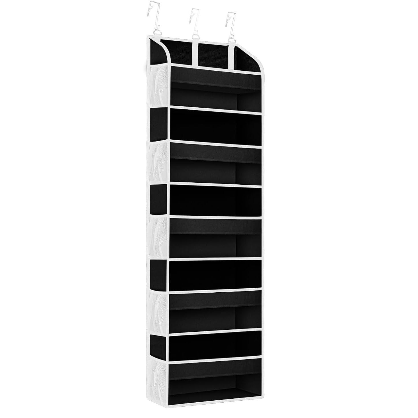 Organizator suspendat pentru usi Flippy, 5 buzunare, 140 x 39 x 17 cm, negru