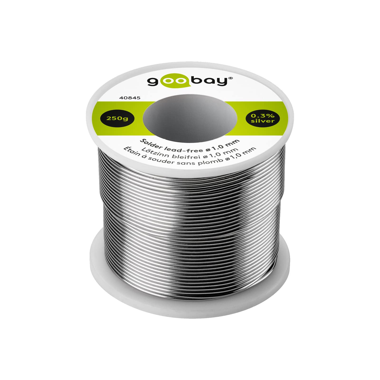 Felder 20961020 ISO-core EL soldeertin 1mm 250gram loodvrij met zilver