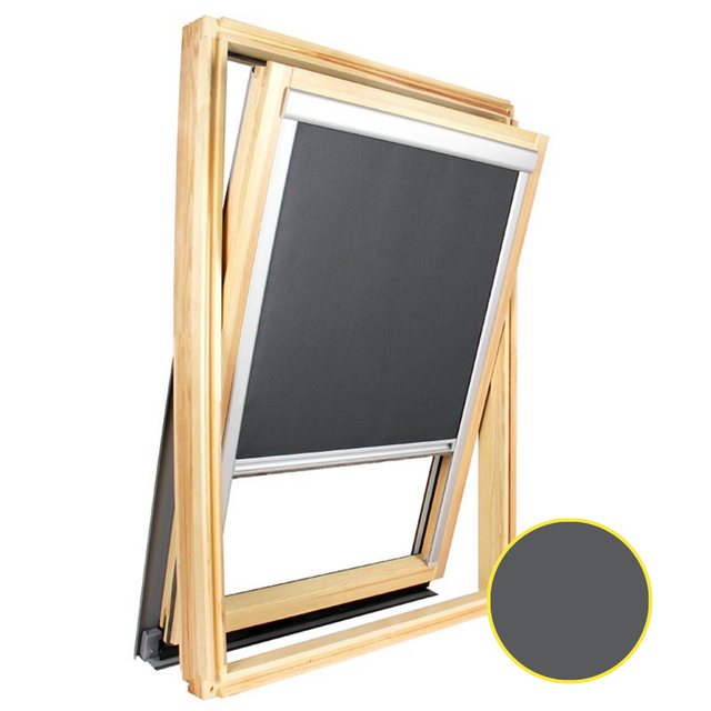 Store occultant compatible VELUX ® 102 Gris anthracite , cadre gris