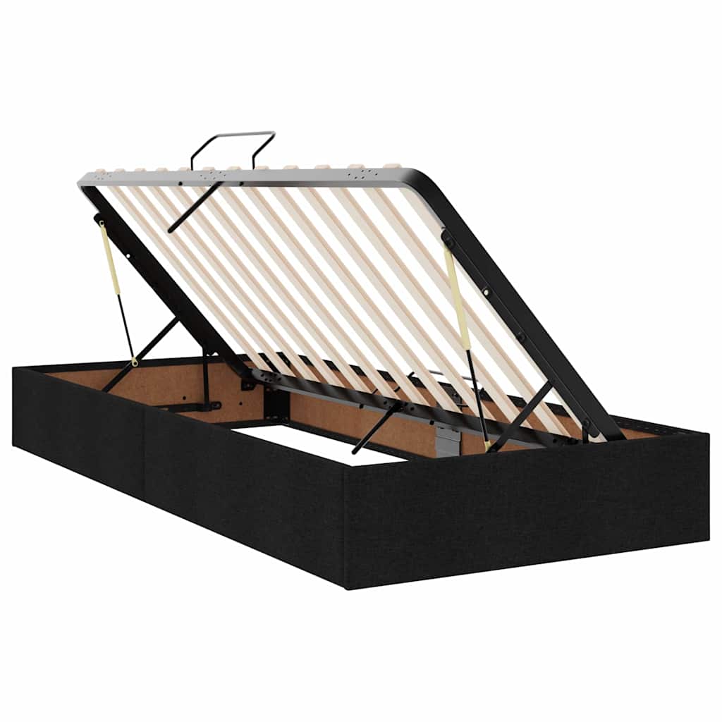 Lit avec rangement et matelas Noir 90 x 200 cm Velours - 6