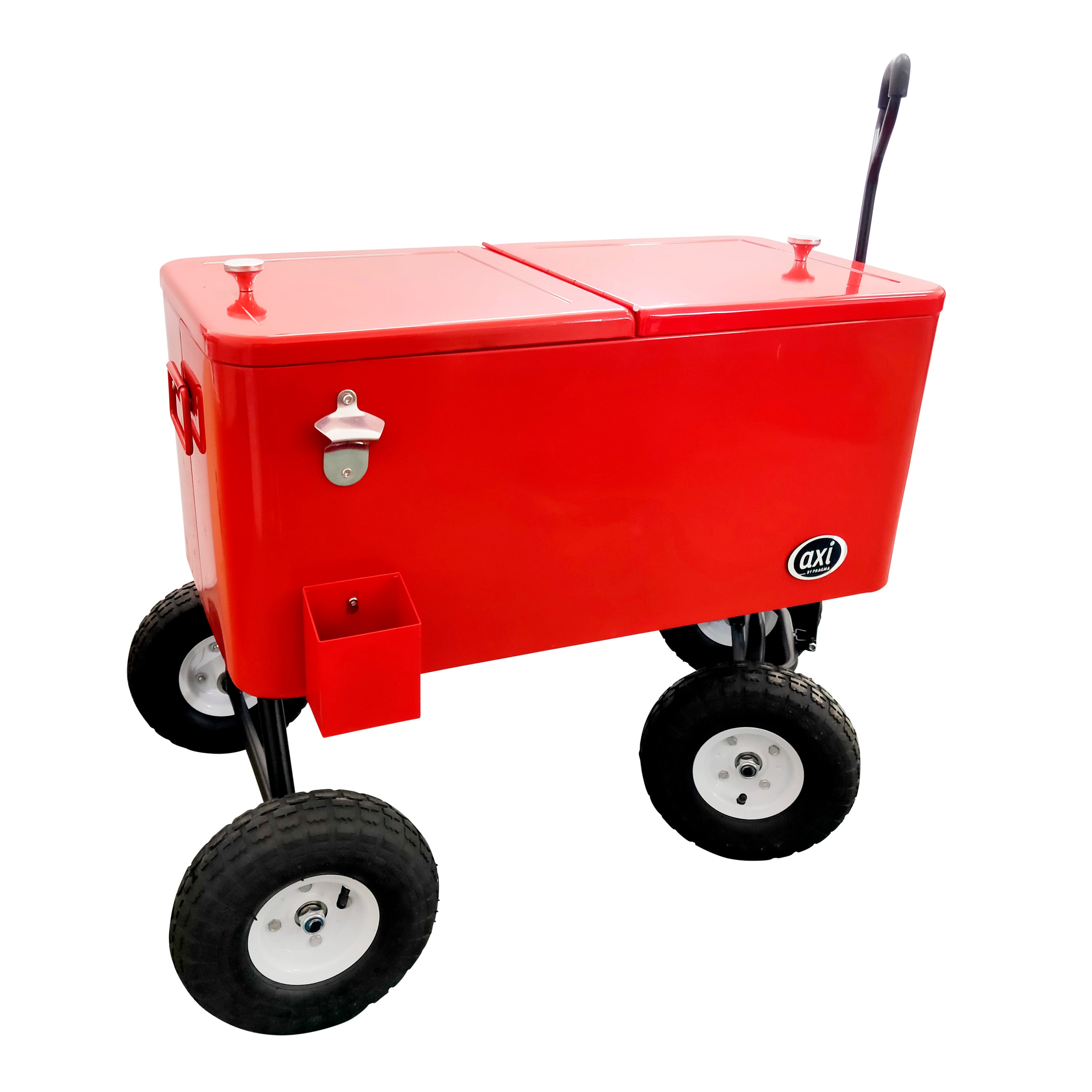 AXI Retro Cooler Rouge | Réfrigérateur de boissons mobile pour l’extérieur / le jardin | Glacière 76 litre - 7