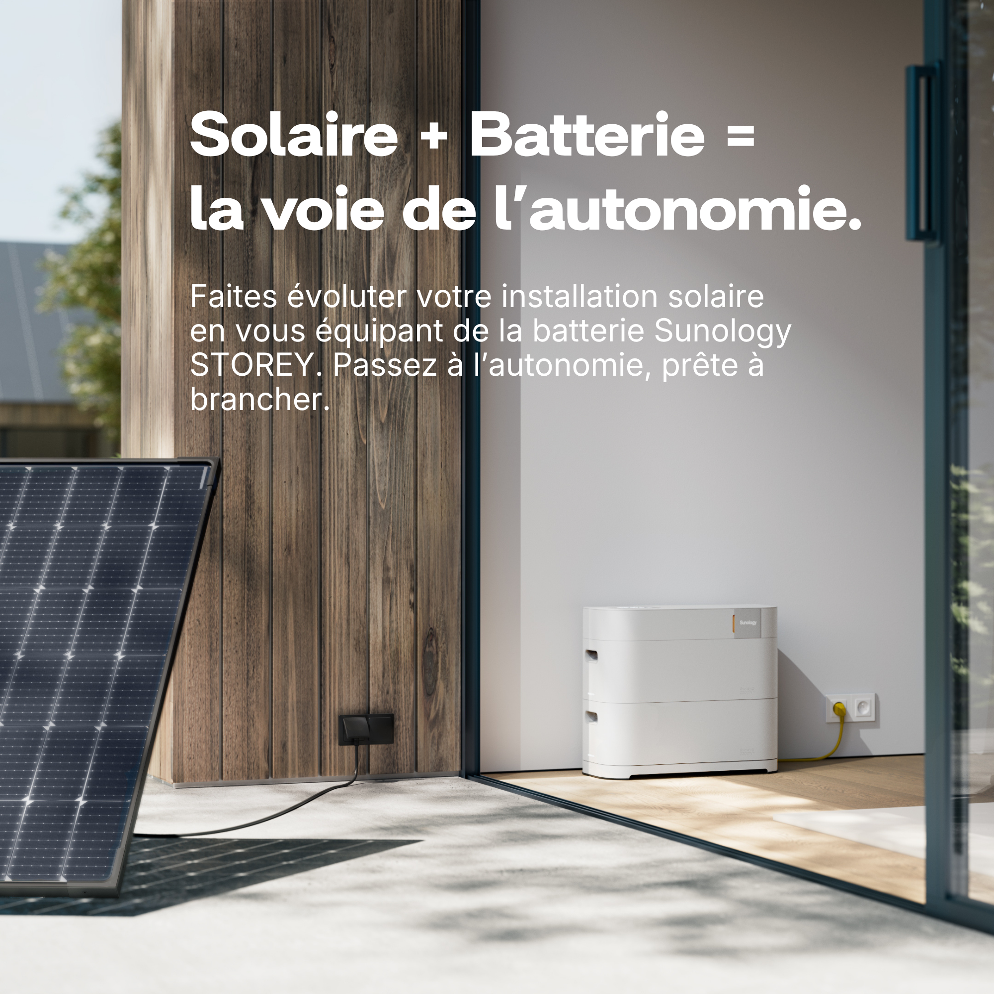Sunology PLAY - Panneau solaire complet 480W bifacial – Station solaire livrée totalement assemblée – Installation au sol ou au mur - 9