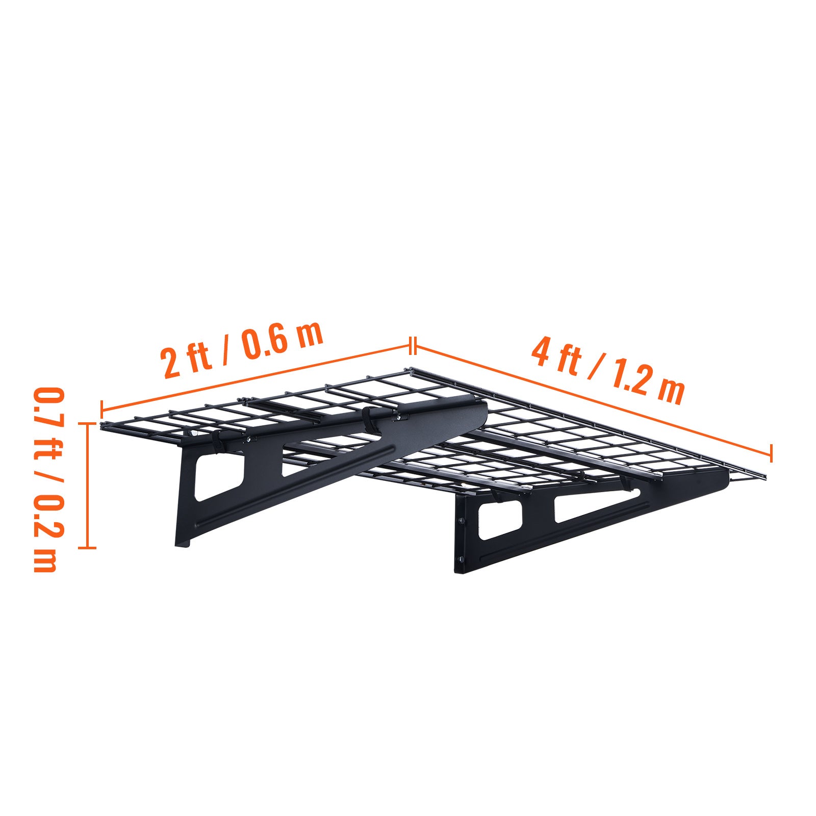 Étagères de garage Lot de SucceBuy 2,6 x 2 pi. Étagères murales robustes. Capacité de charge de 1 000 lb. Idéales pour atelier,hangar ou garage - 2