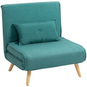 Fauteuil Lit 1 Place Convertible WOLTU, Canapé Lit Convertible 3 en 1, avec Dossier Réglable en 5 Positions, Noir | Leroy Merlin