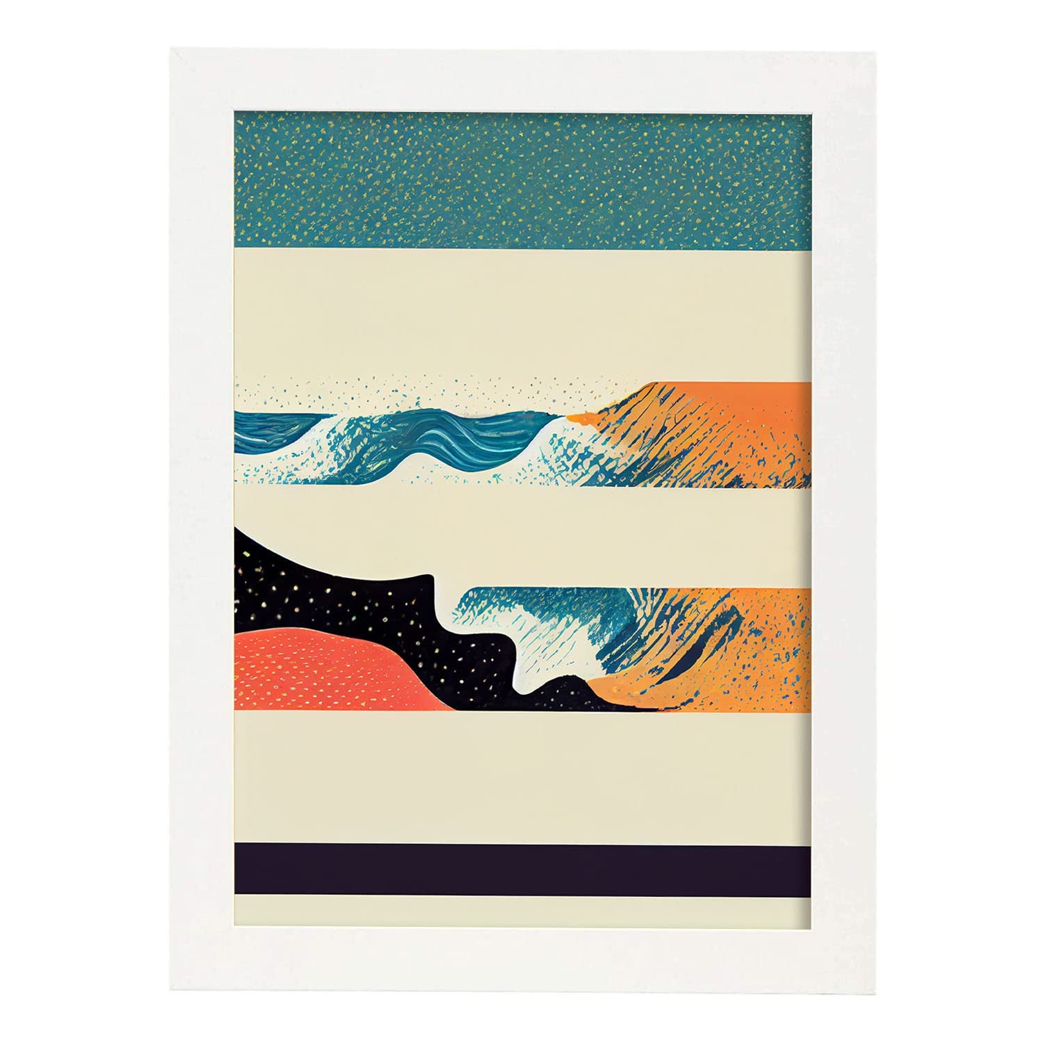 Nacnic lámina en estilo abstracto minimal sincronización llamativas y modernas ilustraciones artísticas a todo color para el diseño y a3 marco blanco