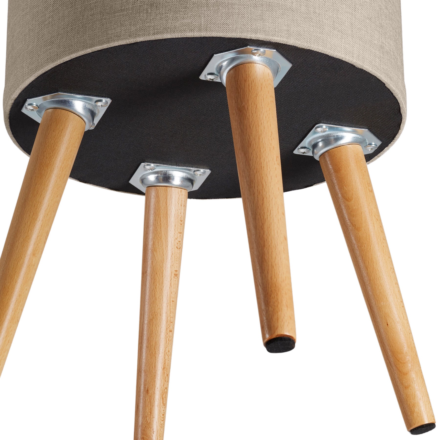 Tabouret en bois avec espace de rangement TECTAKE - 7