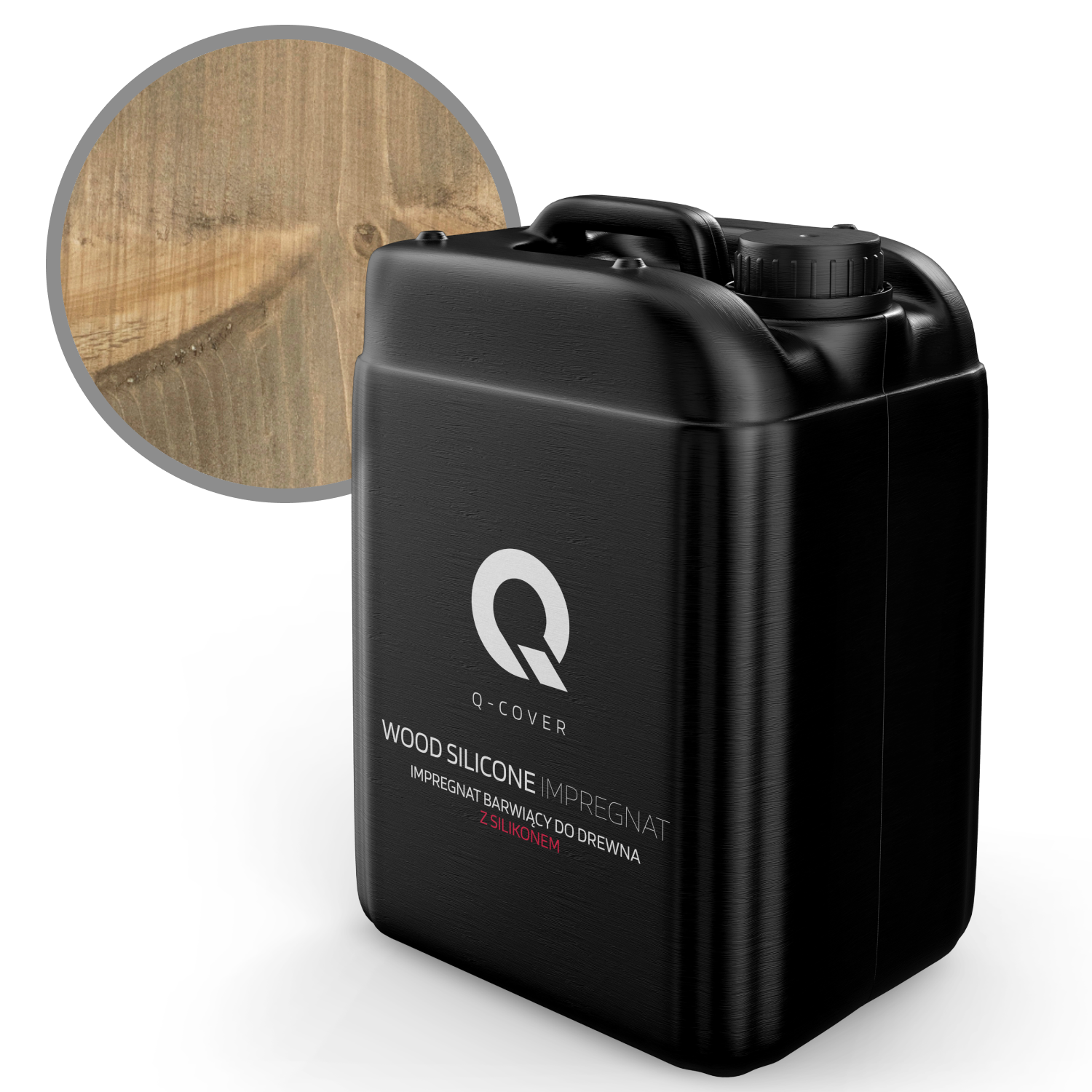 Impregnat Barwiący do Drewna z Silikonem 2w1 Q-Cover Szarość złamana w beż RAL7006 10L