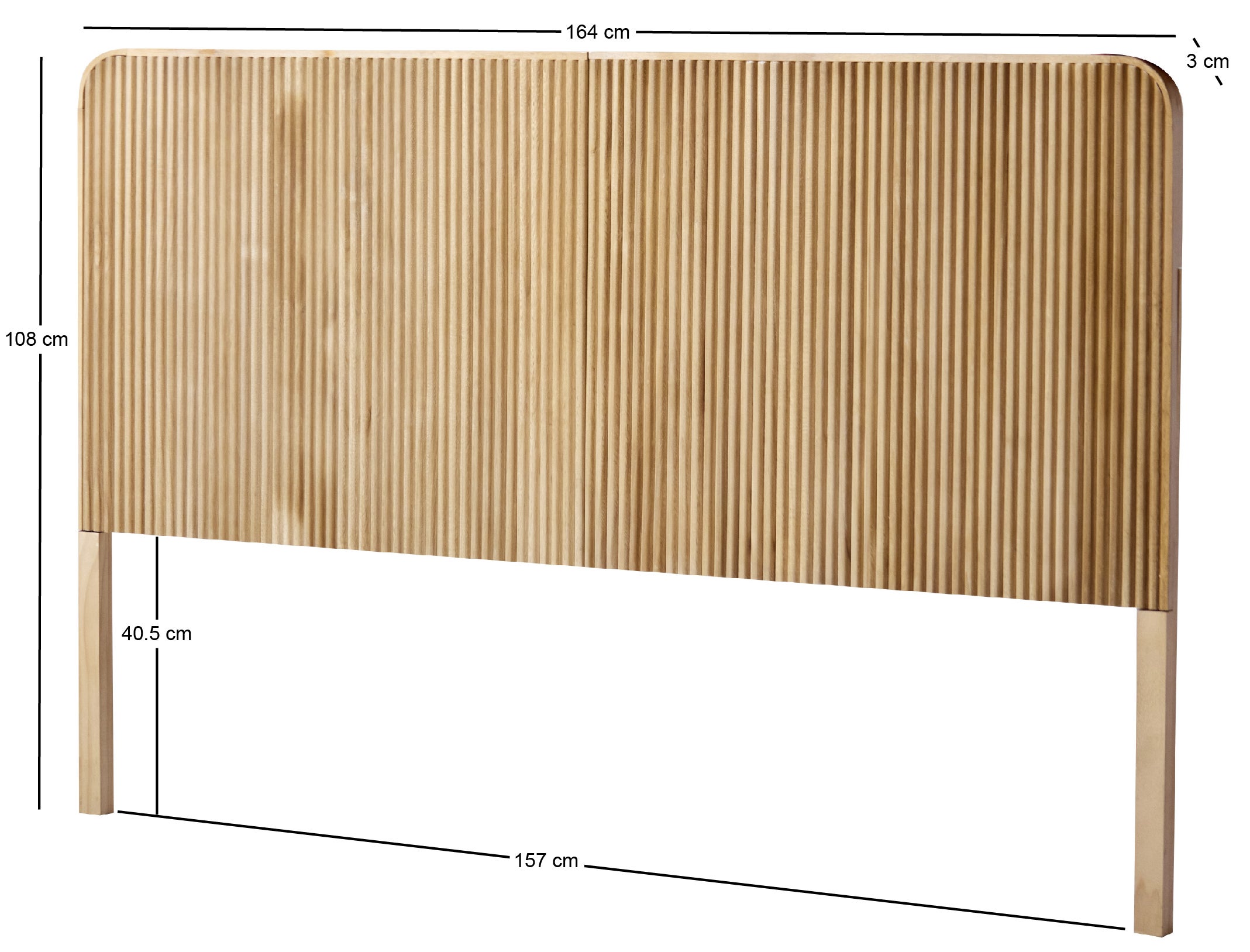 Cabecero de 160 en madera - 5