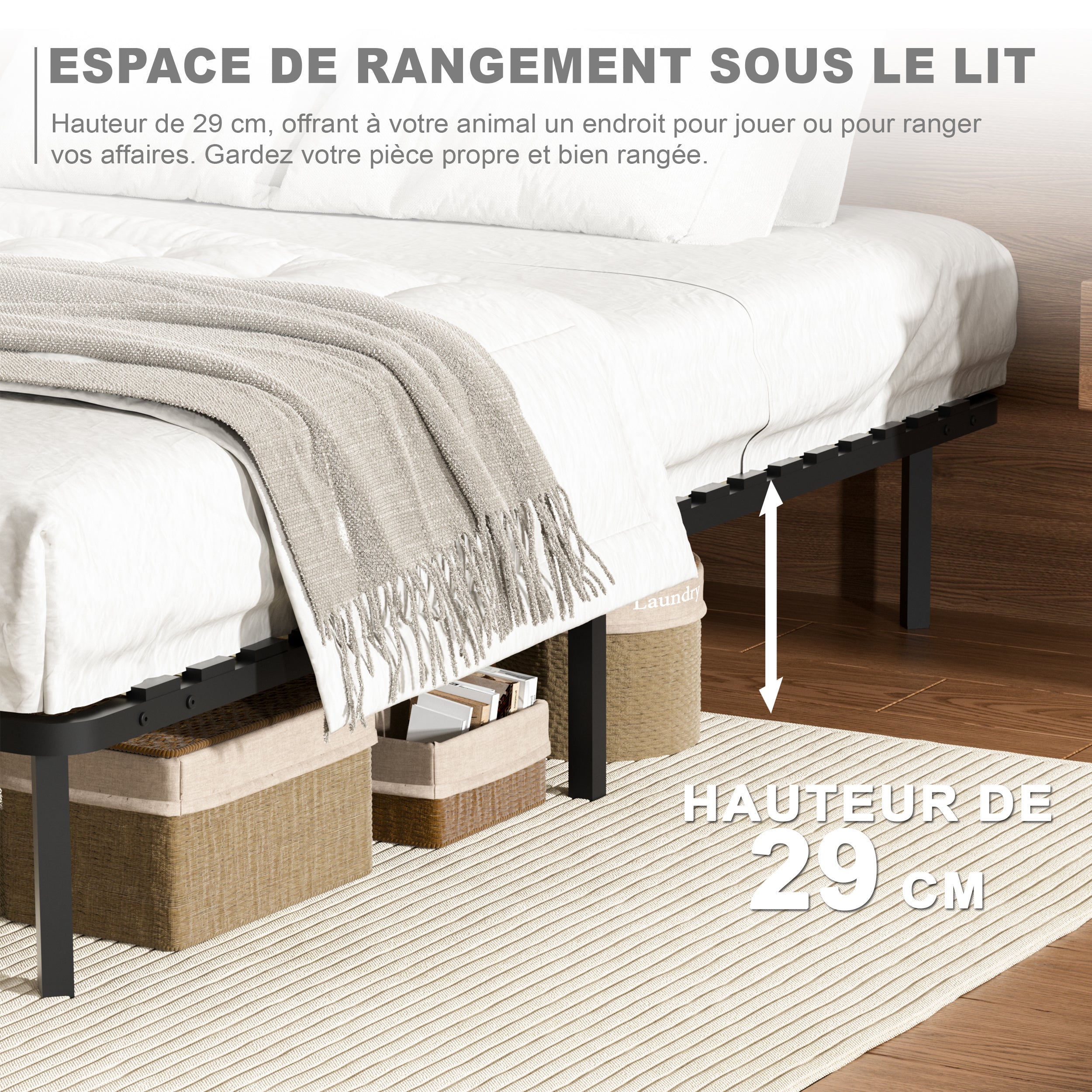 TEENO Sommier à lattes 2x18, 160x200 cm, beige, robuste - 6