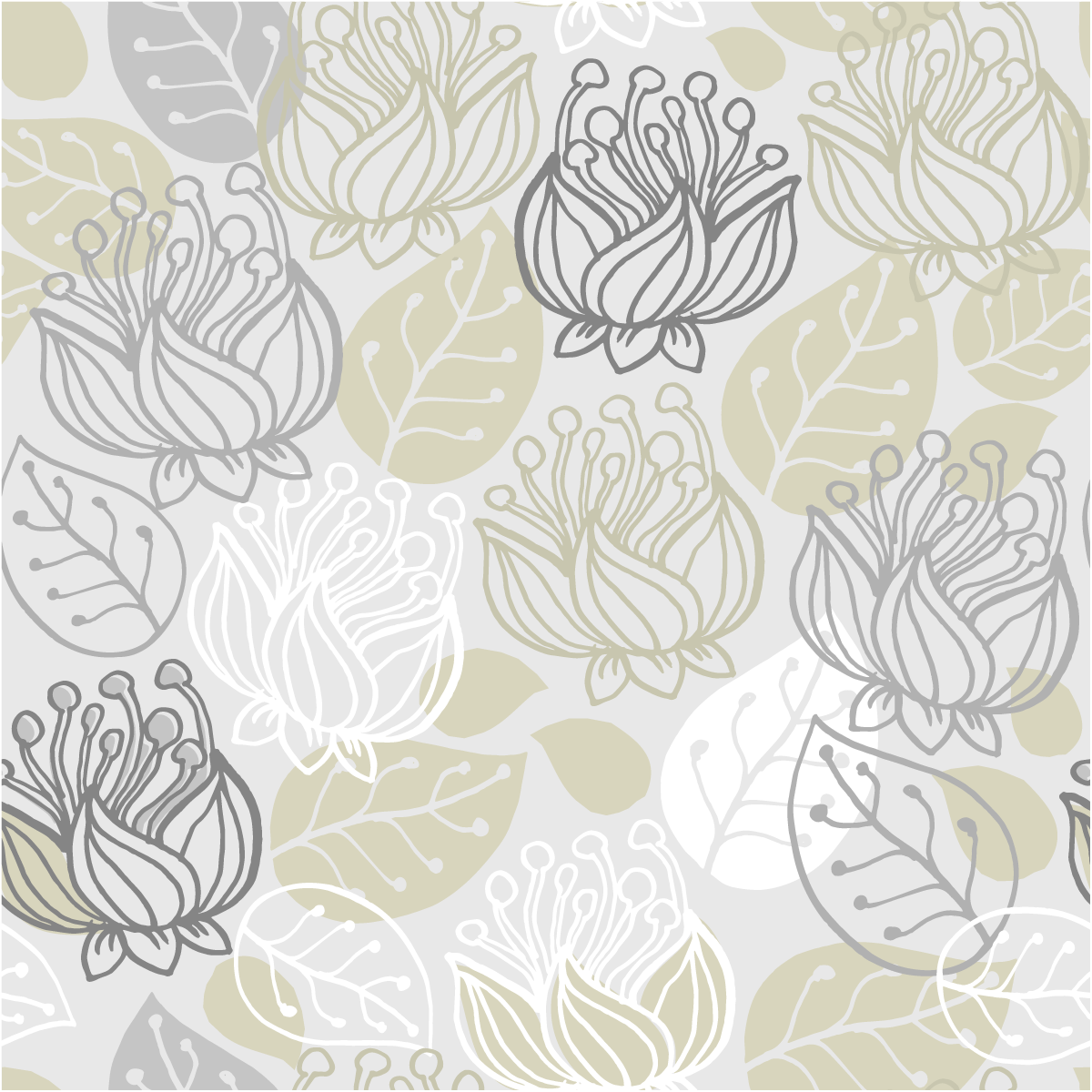 Adesivo arazzo tropicale floreale - Sticker adesivo - adesivi murali - 30x30cm - 2