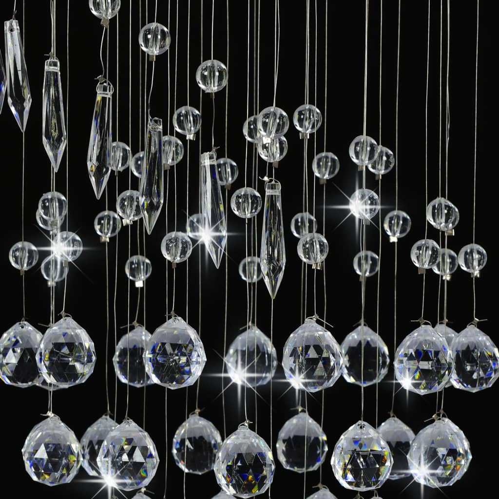 Plafonnier avec perles de cristal Argenté Spirale G9 vidaXL - 5