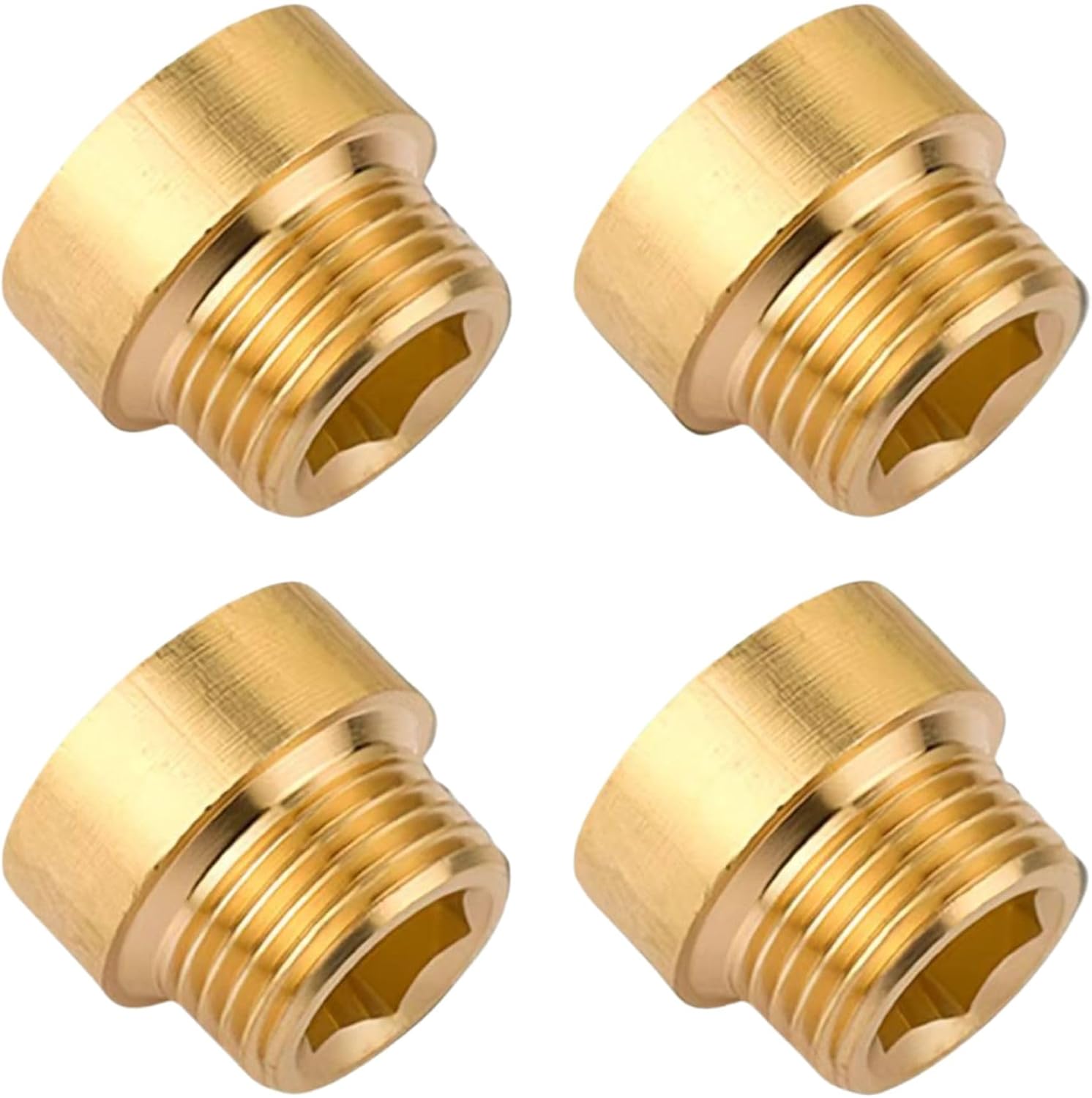 Przedłużka kranu z mosiądzu G1/2" x 10mm, praktyczny adapter gwintowany, 4 sztuki dla łatwego połączenia