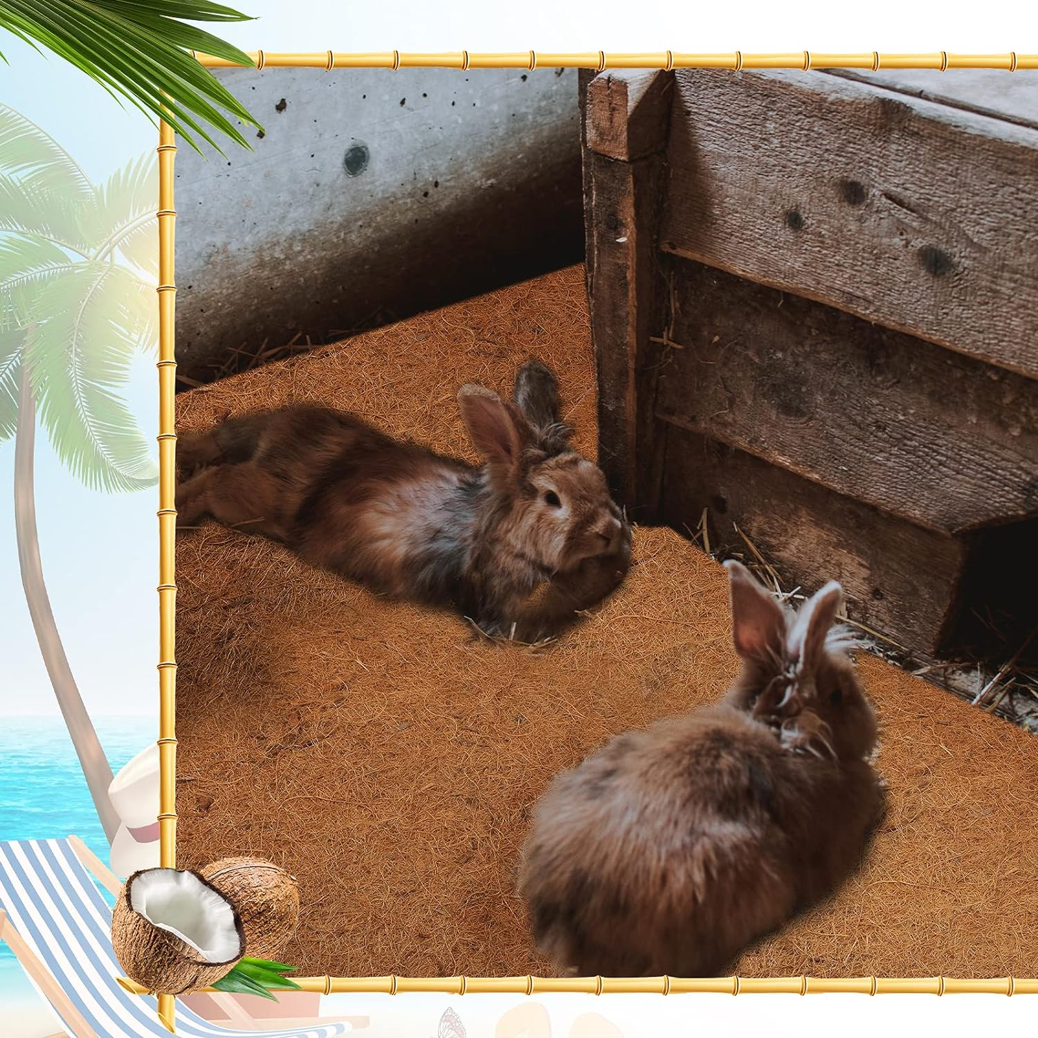 3PCS Tapis pour animaux de compagnie en feutre de noix de coco, tapis en fibre animale 25 * 100cm, pour plantes et pots de fleurs, décoration jardin - 7
